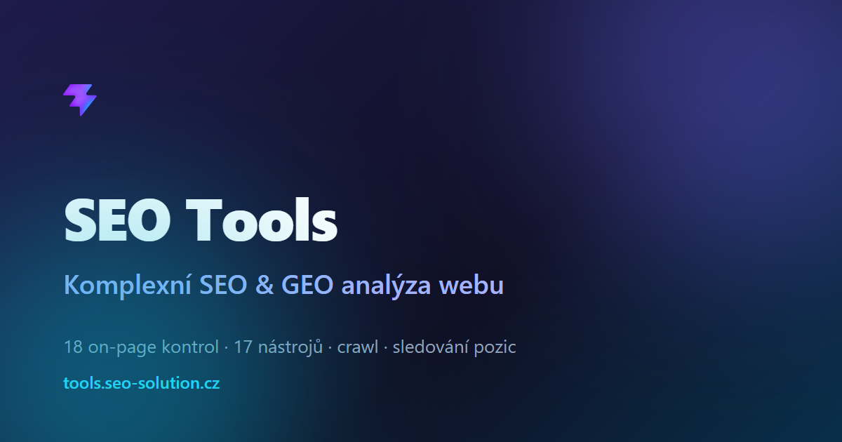 Preview image from SEO Tools: komplexní SEO a GEO analýza webu